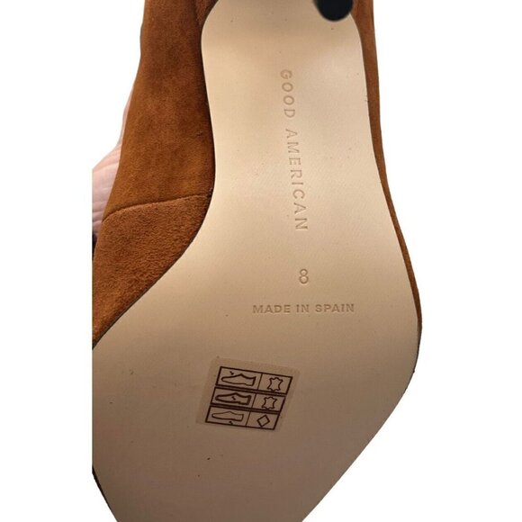 Good American Boots Womens Size 8 Tobacco Suede Pointed Toe Scandal Booties NIB - Picture 10 of 11